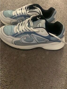 Dior Men’s Light Blue, Blue and White Sneakers
